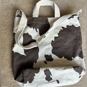 Baggu Duck vertical Cow Print tote